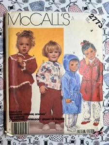 Cinturón y pijama McCall's patrón de costura 2773 para niños pequeños talla 4 - Imagen 1 de 3