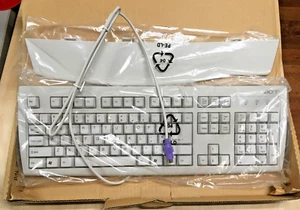 RARE NEW VINTAGE ACER KB-2971 105 KEYS WINDOWS PS2 KEYBOARD - BROWN BOX - Picture 1 of 2