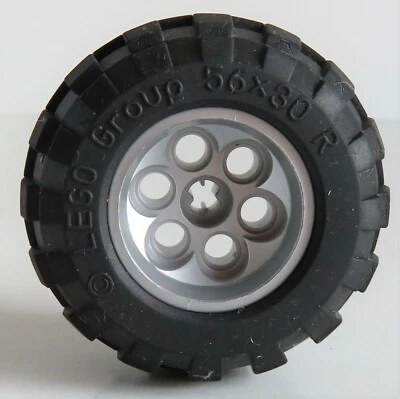 LEGO Technic-Reifen/Tire 56 x 30 R Balloon mit Felge, metallic silbern #22253c02 - Bild 1 von 3