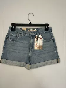 Levis Girls Shorts Size 14 Reg Blue Girlfriend Shorty Shorts Slim Fit Denim - Picture 1 of 10