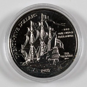 Bermudas 1987 $25 1 onza troy moneda de prueba de paladio .999 - Imagen 1 de 5