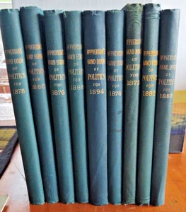Antikes Buchset, 1800er Jahre 8 Bde. Handbuch Politik, Hrsg. McPherson, Gettysburg - Bild 1 von 5