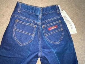 VTG 80S GIRLS WOMENS 23 X 28 JORDACHE DISCO DARK FASHION DENIM JEANS - Picture 1 of 5