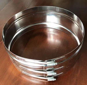Wäscherutsche, Wäscheschacht, Rohrschelle, Breite 125mm, DN 300, Edelstahl V2A - Bild 1 von 4