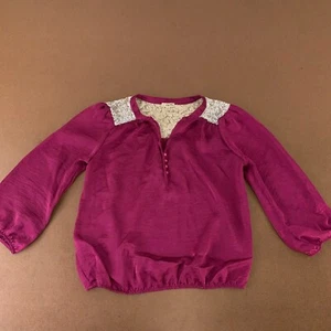 Lily White Women's Size Medium Magenta Long Sleeve Sequin Accent Pullover Blouse - Picture 1 of 14