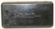 11" Vintage Egan Funerária Caixa De Trava De Metal