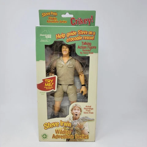 Steve Irwin Collectible Wildlife Adventure Series 2006 Talking Action Figure New Cover