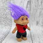 Vintage Troll T.N.T 1991 Purple Hair Red Top 90s Collectable Retro Toy