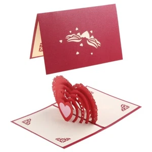3D for Up Card Romantic Love Greeting Cards Anniversary Handmade Card - Picture 1 of 8