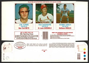 1975 Hostess Twinkies Panel Mets Joe Torre Cardinals Sizemore & Orioles Grich - Imagen 1 de 2