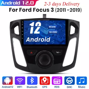 1+32G 9''Android12 For Ford Focus 2011-2019 RDS WIFI Sat Nav DAB GPS WIFI BT - Picture 1 of 11