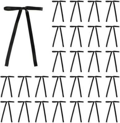 Arcos de satén 30 piezas con lazo giratorio 5 X 7 pulgadas prefabricados arcos de cinta para árbol Foto 1 de 4