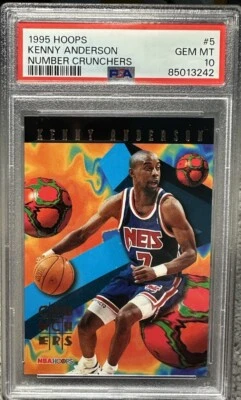 1995 HOOPS KENNY ANDERSON NUMBER CRUNCHERS #5 PSA 10 GEM MINT HOF NETS - Image 1 of 2