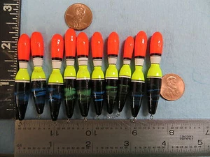10 NEW WOOD SLIP FLOATS / BOBBERS PANFISH ICE FISHING NO FREEZE UP ON LINE B139 - Picture 1 of 3