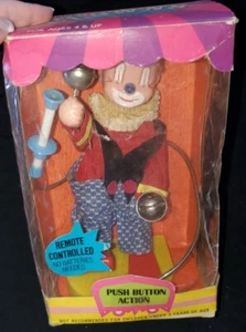 Vintage 1975 Durham Performing Clown Push Button Action Remote in Box - Picture 1 of 6