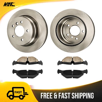 For BMW 328i X1 328i xDrive 2007-2015 X1 sDrive Rear Disc Rotors + Brake Pads - Image 1 of 4