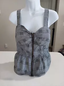 Canottiera Forever 21 Liberty Love tessuto taglia large vestibilità svasata e griglia zip - Foto 1 di 7