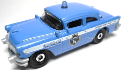 2012 MATCHBOX '56 BUICK CENTURY P1 PATROL BLUE 1:72 DIECAST 2 3/4" POLICE CAR - Image 1 of 4