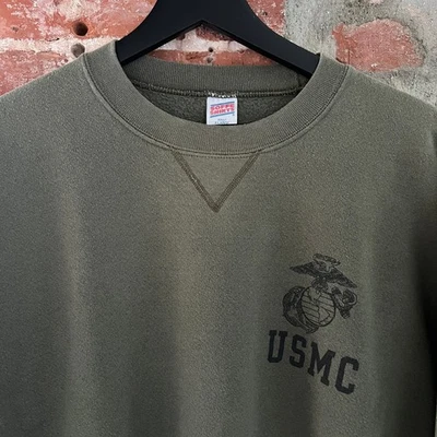 Sudadera De Colección USMC U.S. Marine Corps Para Hombres Verde Cuello Redondo XL 25.5x27 Foto 1 de 4