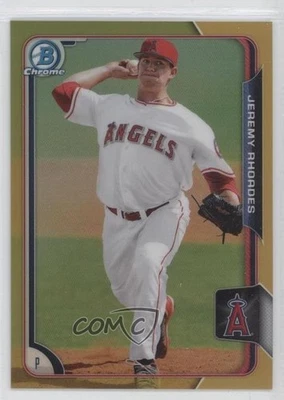 2015 Bowman Chrome Prospects Gold Refractor /50 Jeremy Rhoades #BCP15 - Image 1 of 2