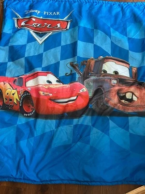 Vintage Disney Pixar Cars Lightning McQueen Blanket Twin 51” X 45” Tow Mater - Image 1 of 4