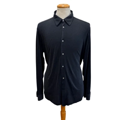 Hugo Boss Black Long Sleeve cotton/Silk Button Front Shirt. Size XL. - Image 1 of 4