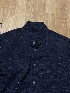 Bugatchi Shirt Mens Small OooohCotton Tech 8-Way Stretch Short Sleeve Button Up - Picture 1 of 8