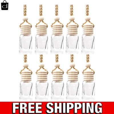 10 Pcs Empty Hanging Car Air Freshener Perfume Bottle Refillable Diffuser Bottle - Image 1 of 4