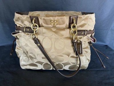 COACH Colette Signature Satin North South Tote Shoulder Bag Purse 16435 - Image 1 of 4