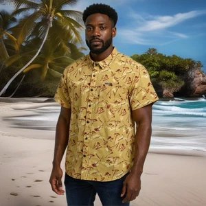 Columbia Utilizer Printed Woven Vented Mens Extra Large XL Short Sleeve Shirt - Picture 1 of 16