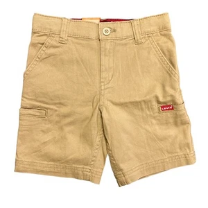 Levi's Boy's Youth Durable Twill Pockets Adjustable Waist Cargo Short (Tan, 16) - Picture 1 of 2