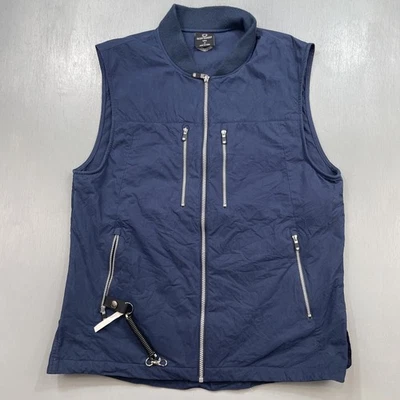 ScotteVest Merns Medium Travel Vest 101 9 Pockets Covert Hidden Concealed Navy - Image 1 of 4