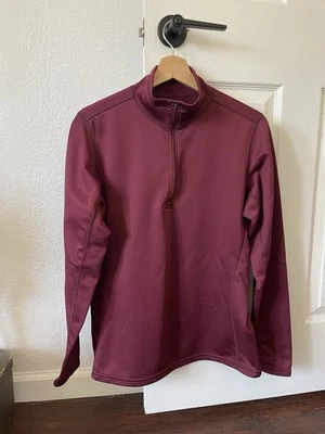 REI Women’s Large Burgundy Maroon Quarter Zip Pullover Long SleeveActivewear Top - Изображение 1 из 4