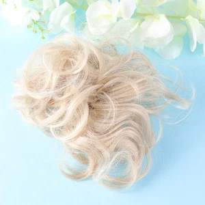  Moda Pelucas Cortas Rizadas Elasticidad Alta Temperatura Fibra Pelucas Prendas para la cabeza para - Imagen 1 de 11