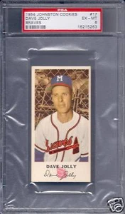 1954 Johnston Cookies Set #17 Dave Jolly PSA 6 - Picture 1 of 1