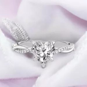 IGI Platinum PT950 Lab Grown Heart Cut Diamond 1.20 Ct Engagement Ring - Picture 1 of 11