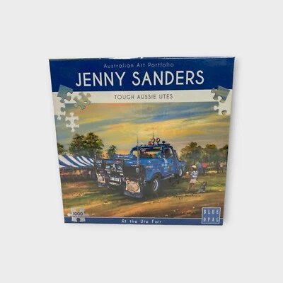 Sealed Jenny Saunders 1000 Piece Jigsaw Puzzle "At The Ute Fair" Holden Cars - image 1 of 4