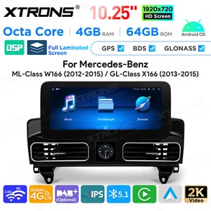 10.25" Android 14 Car Sceen Upgrade GPS 4G 4+64GB For Benz M/GL Class W166 X166 - Picture 1 of 21