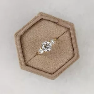 Diamond Ring 14K White Gold Round Cut 1.30 Carat Certified IGI Lab Grown - Picture 1 of 7