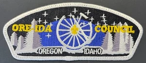 BSA Ore-Ida Council Oregon Idaho Shoulder Patch Iron-On Used YZ08 - Picture 1 of 2