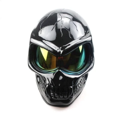 Handmade Pure Hand-Built Skull Helmet Custom Motorcycle Helmets - Image 1 of 4