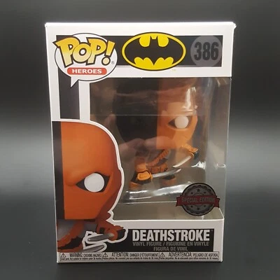 VINILO FUNKO POP DC COMICS BATMAN DEATHSTROKE 2 ESPADAS #386 EXCLUSIVO Foto 1 de 4