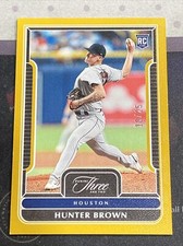 2023 Panini Three and Two HUNTER BROWN RC GOLD #d 10/25 HOUSTON ASTROS ROOKIE