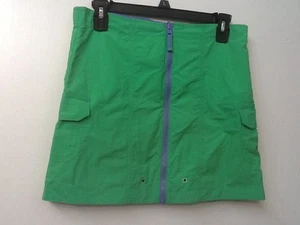 Lands End girl's Green reversible beach board skirt zip front 100% nylon 12+ NWT - Picture 1 of 3