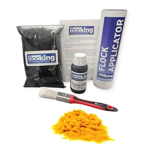 Beflockungsset tiefgelb - Flockkleber Applikator Basteln - Bild 1 von 3