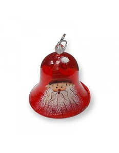 Campanella di natale in vetro Rosso Dipinta Assortito - Foto 1 di 2