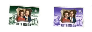 Falkland Islands South Georgia 1972 Royal Silver Wedding set mint - Picture 1 of 1