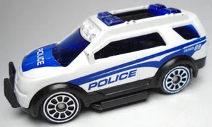 WHITE & BLUE 8277 PATROL 08 POLICE 1:64 DIECAST 2 7/8" SUV TRUCK MADE IN CHINA - Picture 1 of 6