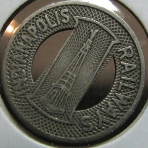 1937 Indianapolis, IN Railways Transit Trolley Token - Ind. Indiana - Picture 1 of 2