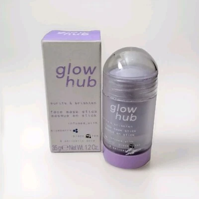 Glow Hub Face Mask Stick Purify Brighten With Blueberry Black Tea Salicylic Acid - Image 1 of 4